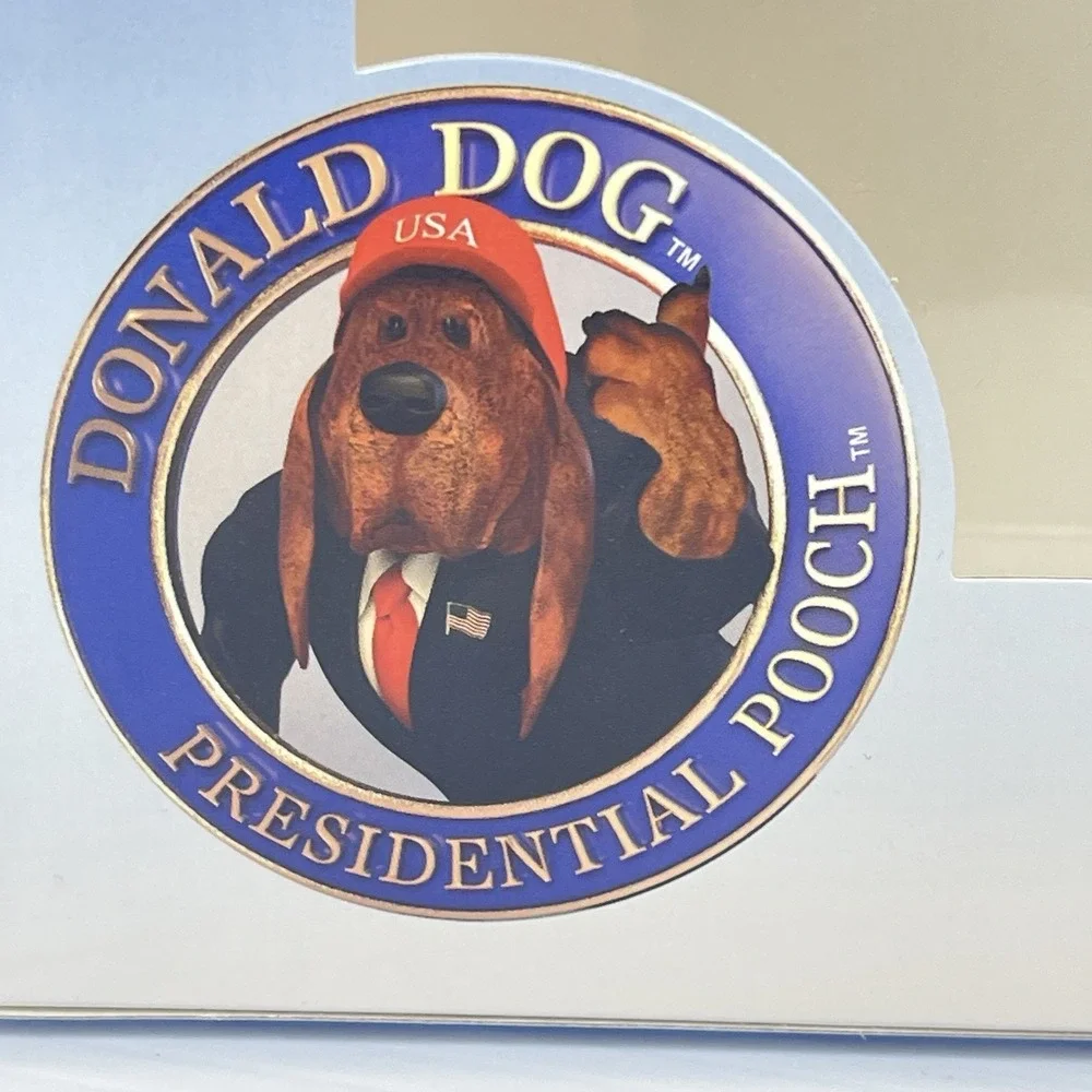 Donald Trump Presidential Pooch Plush Toy Stuffed Dog USA Hat 2nd Amendment Wall